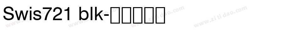 Swis721 blk字体转换